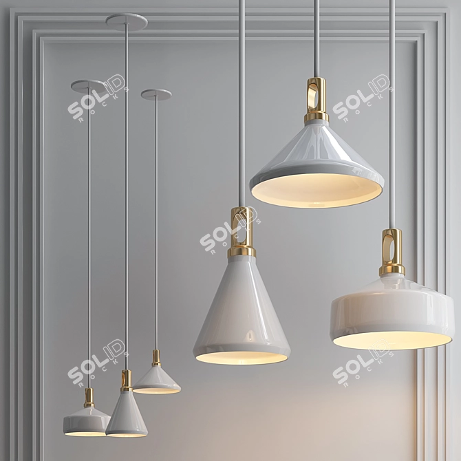 Milky Light Chandelier Collection 3D model image 1