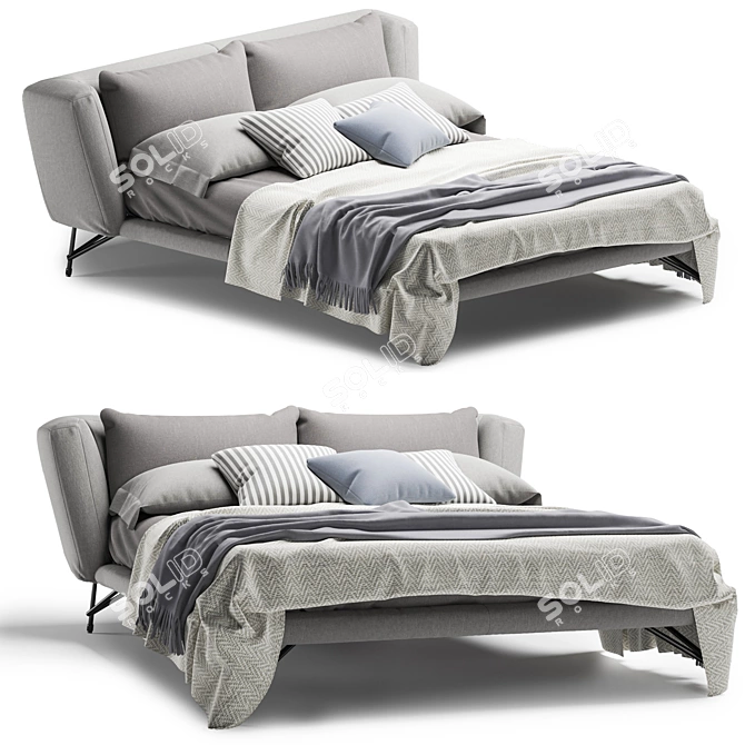 Modern Italian Bed: Lennox by Agnoletto 3D model image 1