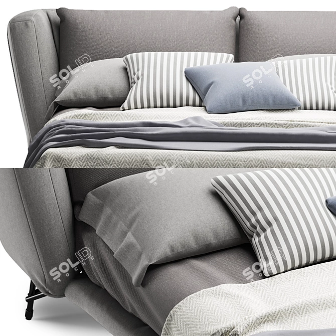 Modern Italian Bed: Lennox by Agnoletto 3D model image 2