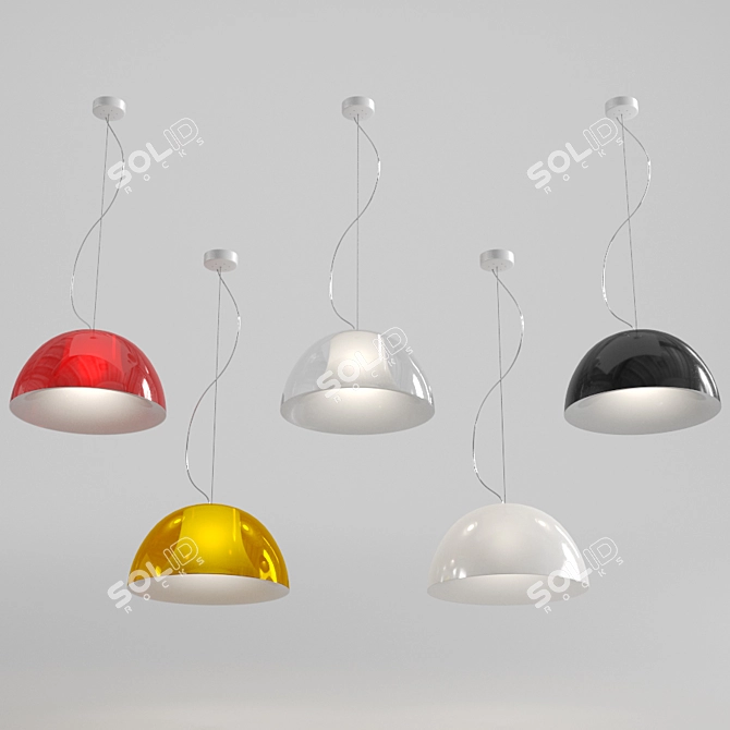 Opal Light: L002S Hanging Lamp 3D model image 1