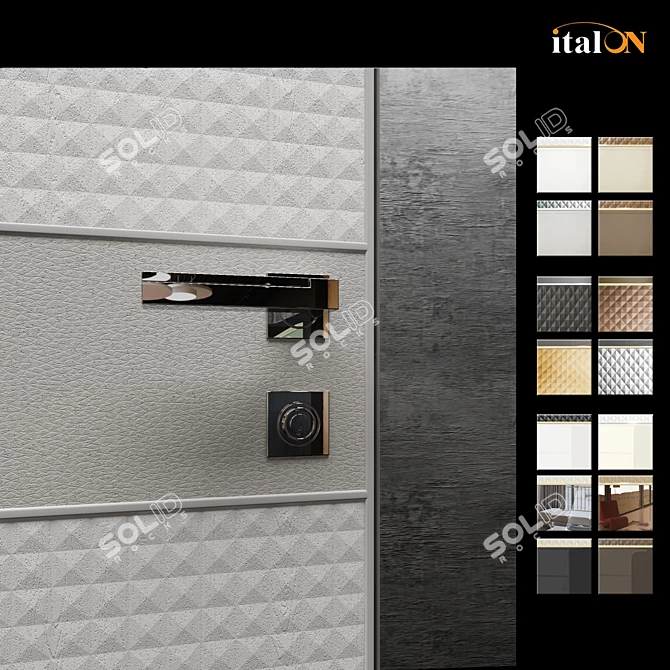 Modern Aluminum Swing Doors with Exclusive Design 3D model image 2