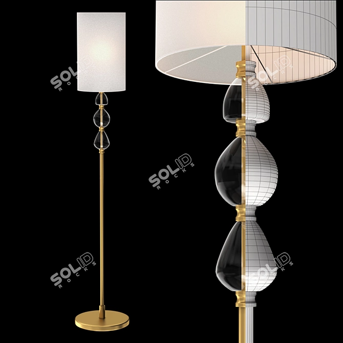 Timeless Elegance Odeon Floor Lamp 3D model image 1