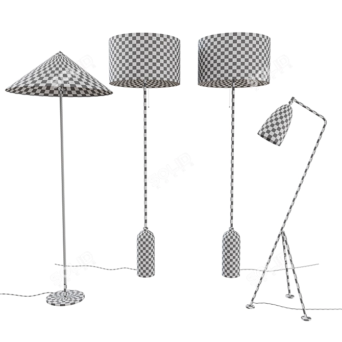 GUBI Floor Lamps: Elegant Illumination 3D model image 2