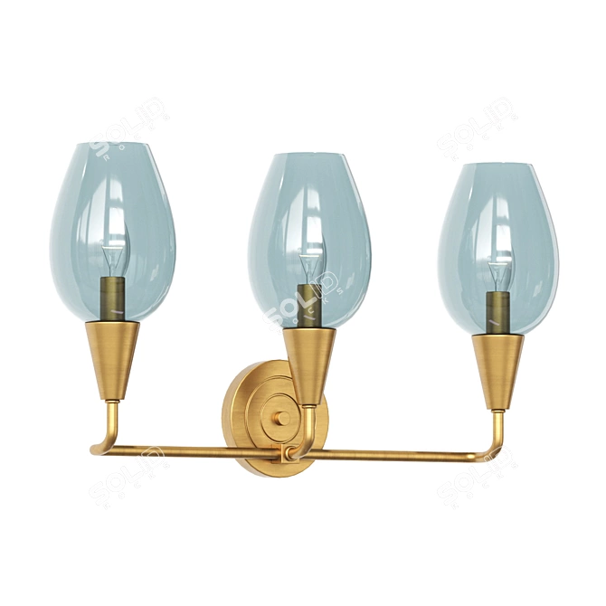 Midcentury Modern Wall Lamp: Lampatron Viola Wall 3D model image 1