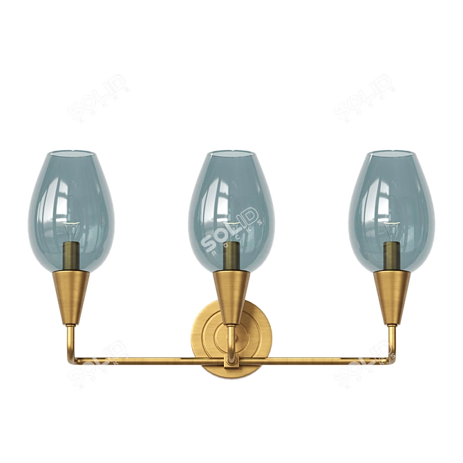 Midcentury Modern Wall Lamp: Lampatron Viola Wall 3D model image 2