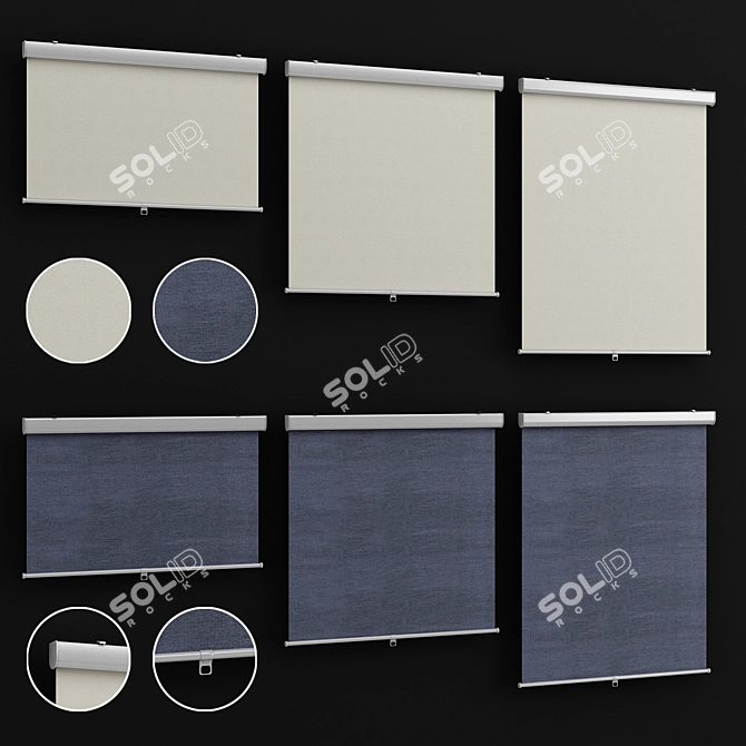 3D Roller Blinds: Max, Vray, Corona, OBJ, Render 3D model image 1