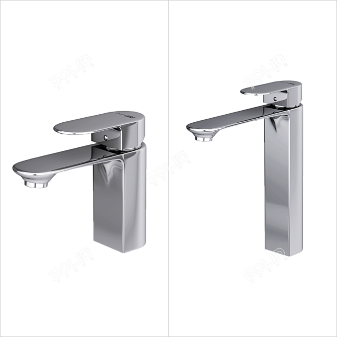 Dinkel 5800 Series Basin Mixers: Elegant and Functional 3D model image 1