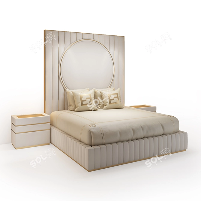 Russian Luxury Bed: Fertini Casa 2019 3D model image 1