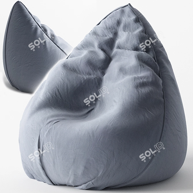 Cozy Kids' Bean Bag - IKEA 3D model image 1