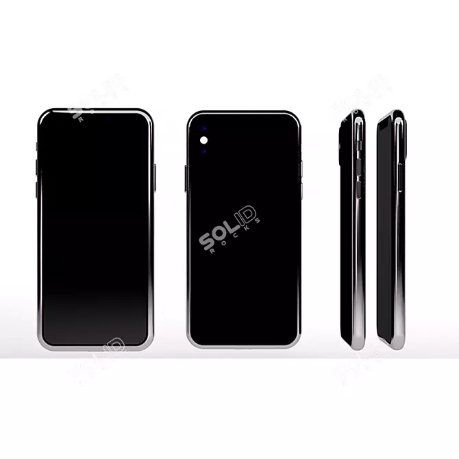 High-Quality iPhone X 3D Model 3D model image 1