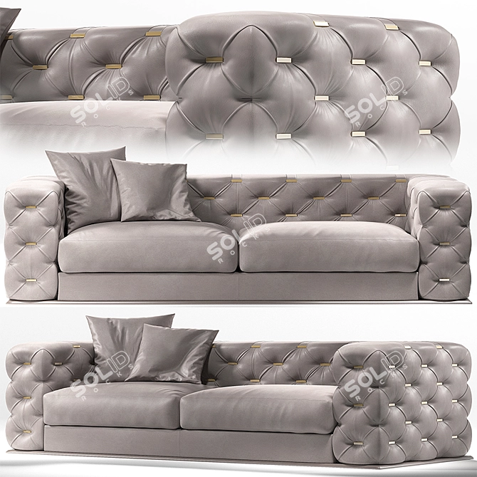 Luxurious Roberto Cavalli Turner Sofa 3D model image 1