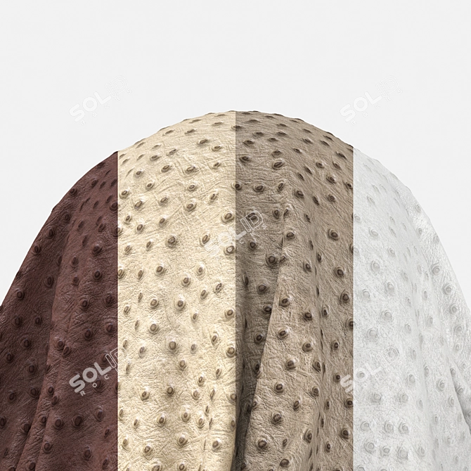 Luxury Ostrich Leather Pack: Seamless Materials 3D model image 2