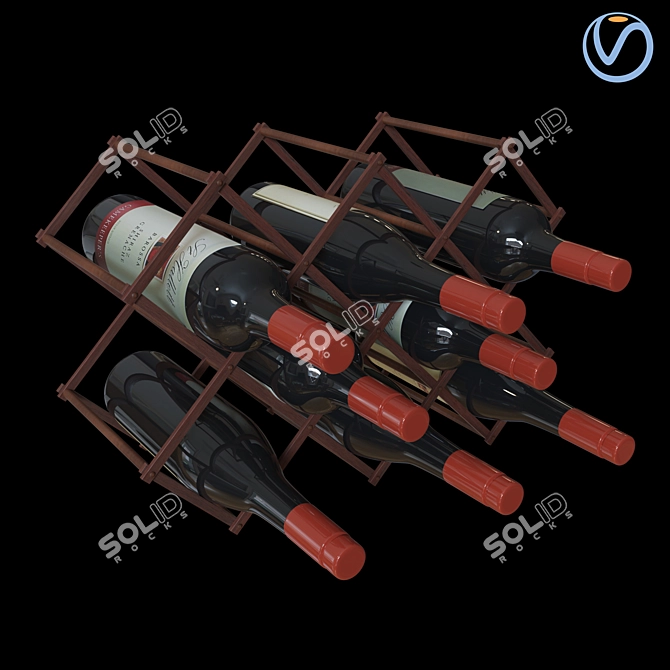 Sleek Wine Storage Solution 3D model image 1