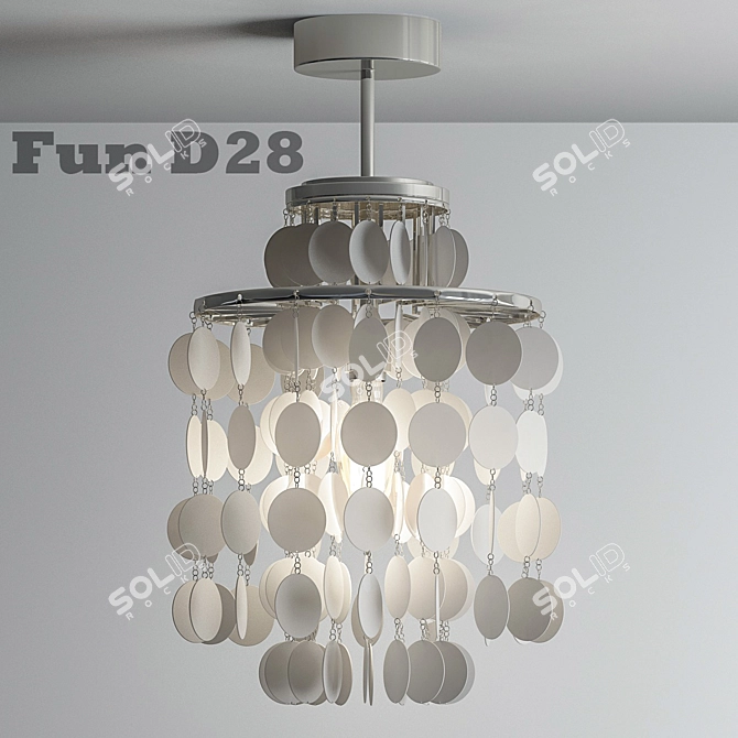 Whimsical Shell Chandelier Fun_D28 3D model image 1