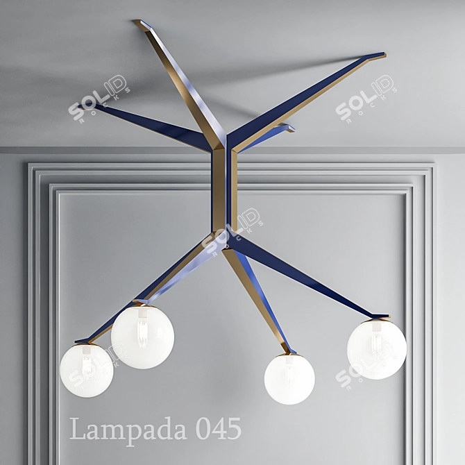 Elegant Italian Lamp: Lampada 045 Progetto 3D model image 1