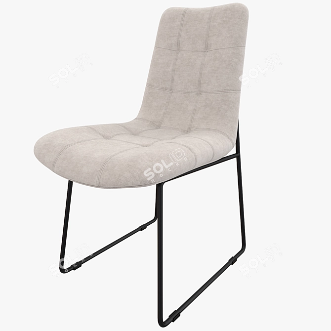 Sleek Carrie Dining Chair 3D model image 3