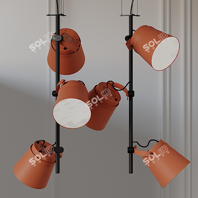 Title: GINZA VERTICAL LED Pendant 3D model image 1