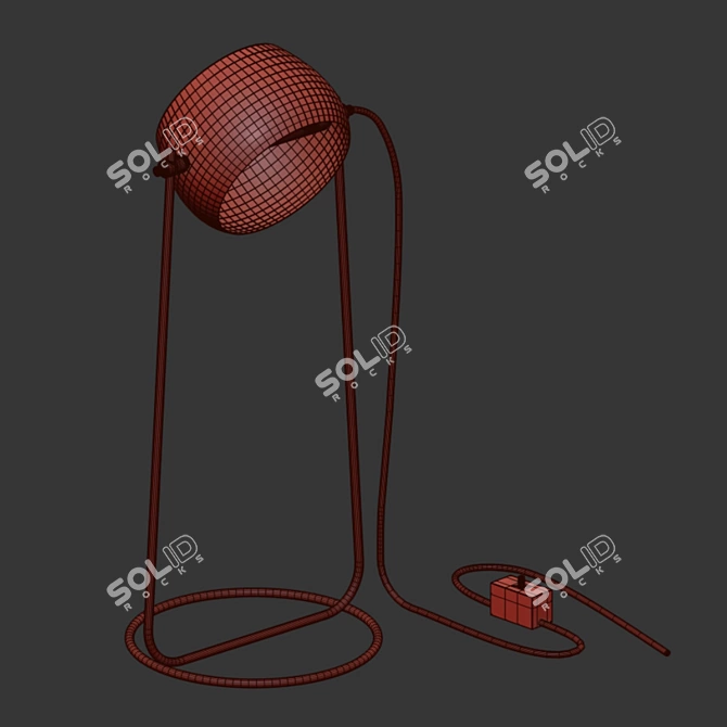 Elegant Illuminated Globe Table Lamp 3D model image 3