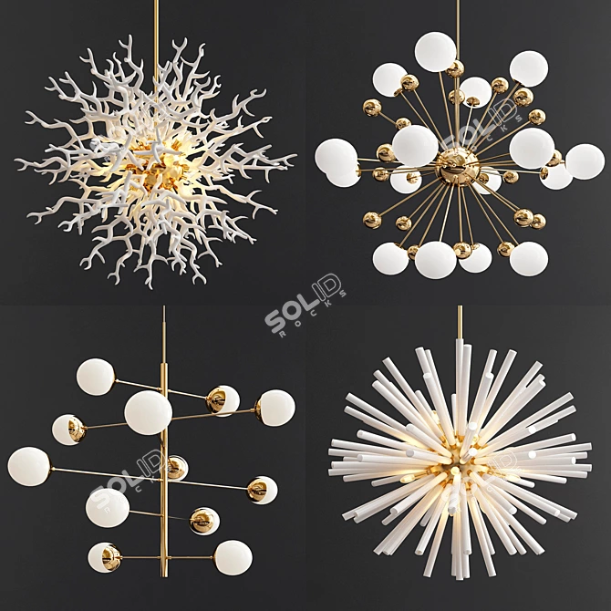 Exclusive Chandeliers: Elegant Illumination Collection 3D model image 1
