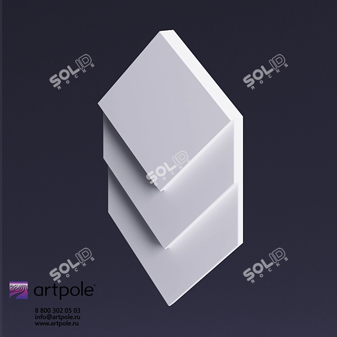 Artpole Elementary FRANK 3D Gypsum Panel 3D model image 1