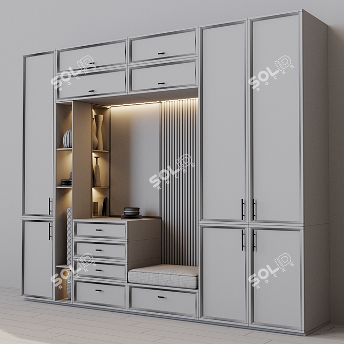 Modern 5-Piece Furniture Set 3D model image 3