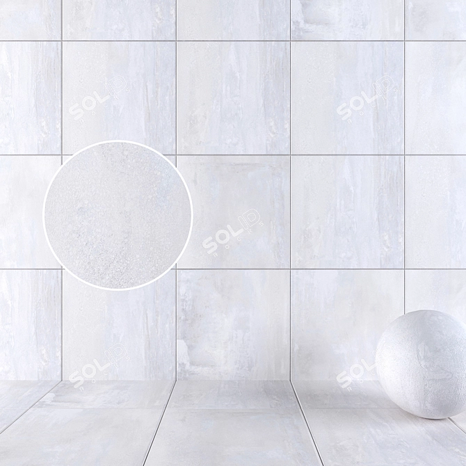 HD Multi-Texture Pearl Wall Tiles 3D model image 1