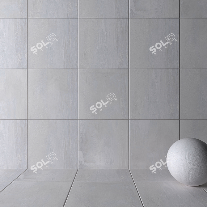 HD Multi-Texture Pearl Wall Tiles 3D model image 2