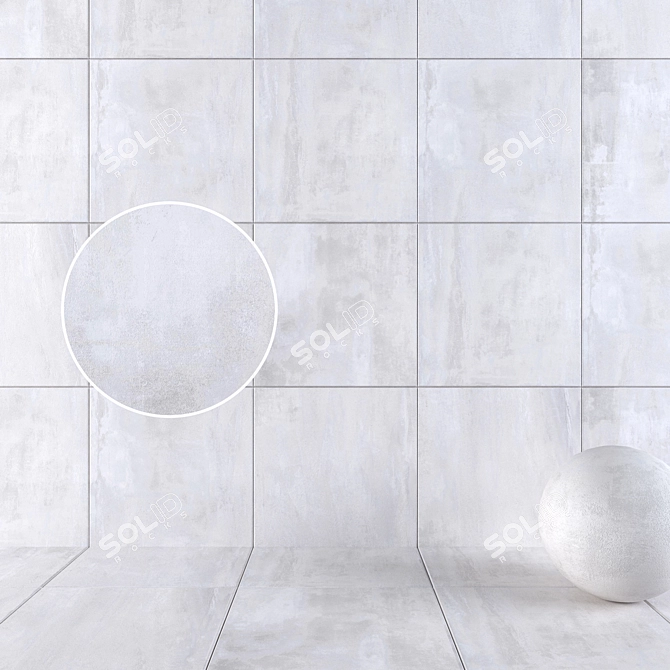 HD Multi-Texture Pearl Wall Tiles 3D model image 1