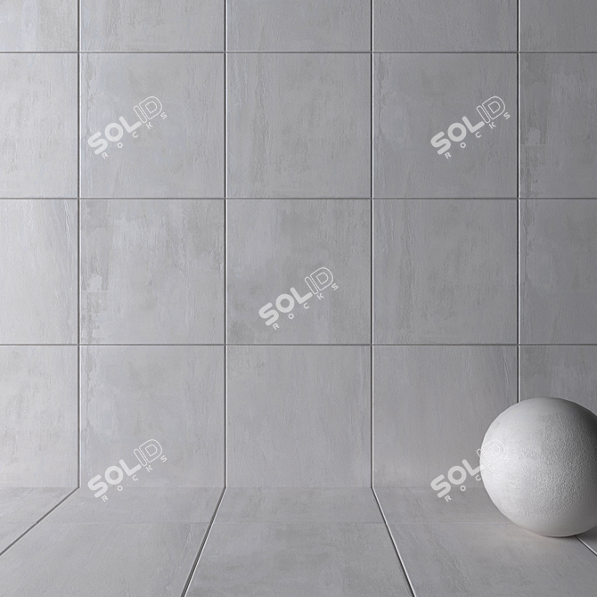 HD Multi-Texture Pearl Wall Tiles 3D model image 2