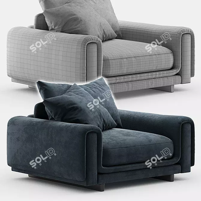 Luxury Bobois Armchair 3D model image 3