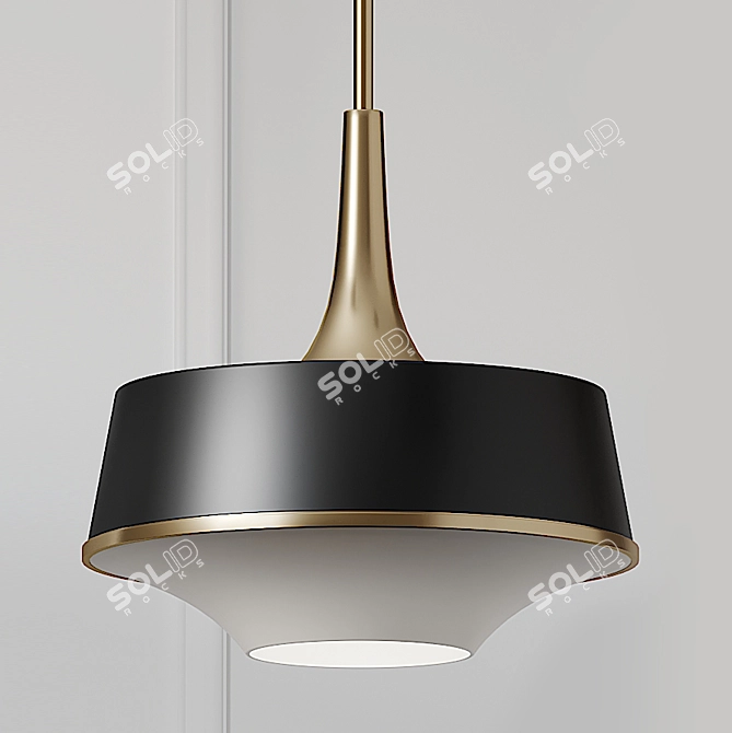 Elegant Pendant Light Set 3D model image 3