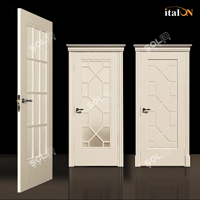 Classic Elegance: Solo Neoclassic Doors 3D model image 1