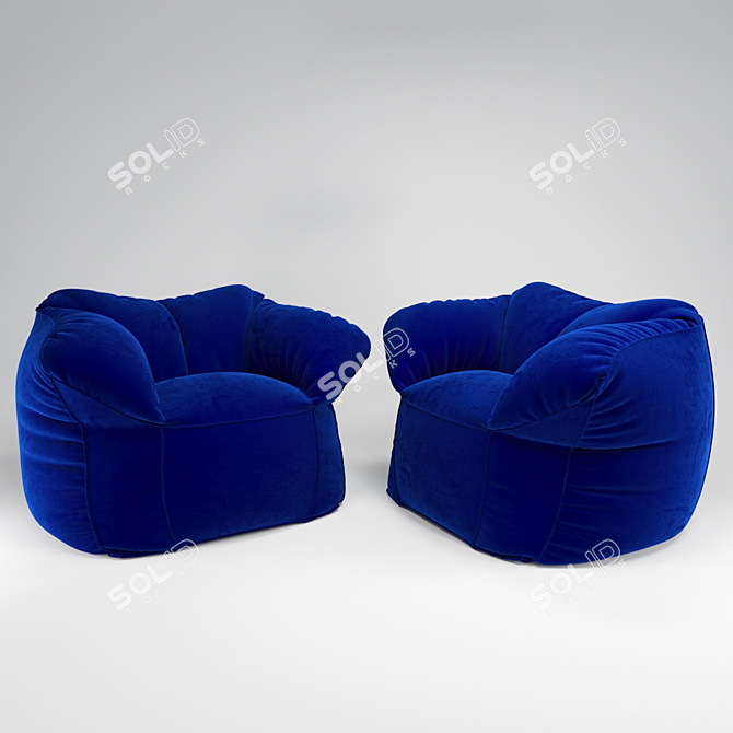 Versatile Frameless Chair 3D model image 3