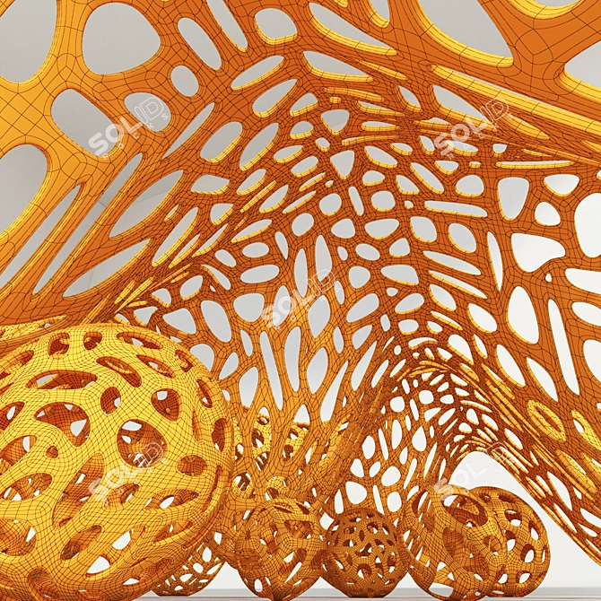 Parametric Hall: Smooth Geometry, 3D Max-Compatible 3D model image 3