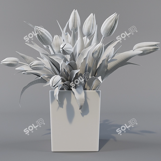 Bloom in Elegance: Tulips 3D model image 2