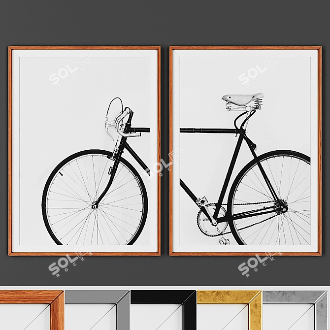 Scandinavian Style Picture Frame Set 3D model image 1