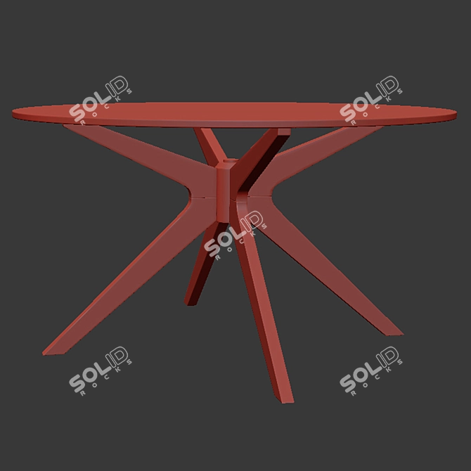 Elegant Saarinen Dining Set 3D model image 3