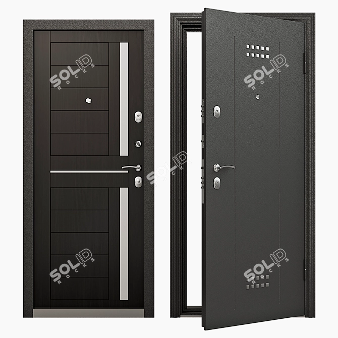 Durable Entrance Door: Torex Series DELTA-M 10(M 12) COMBO DL-2, DC-2W ( 3D model image 1