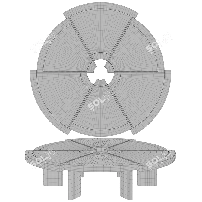 Cassina 529 Rio Coffee Table: Sleek Modern Design 3D model image 2