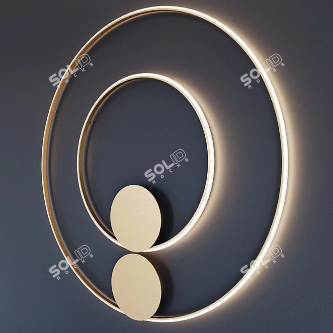 Sleek Fabbian Olympic Wall/Ceiling Lamp 3D model image 2