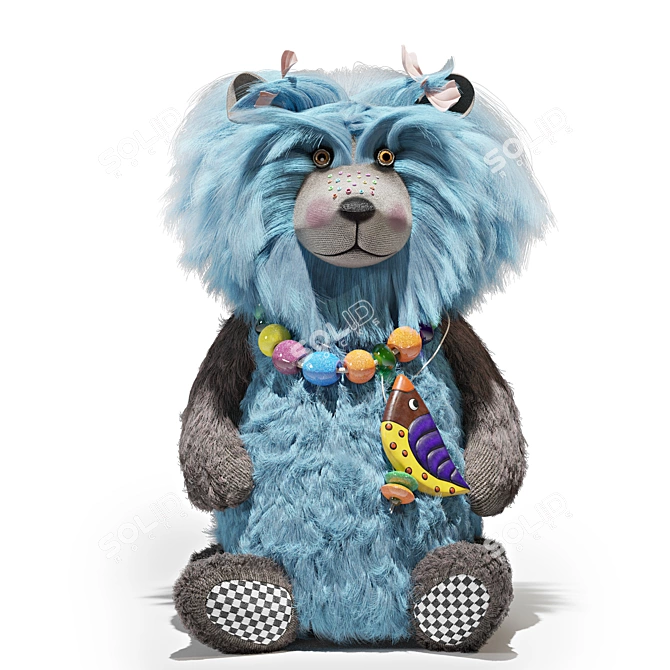 Lion-Bear Soft Toy Blend 3D model image 1