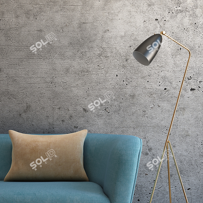 Seamless Concrete Texture 3D model image 2