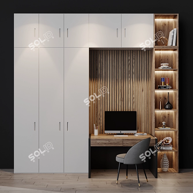 Modern Office 13: Spacious & Stylish 3D model image 1