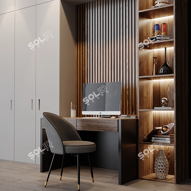 Modern Office 13: Spacious & Stylish 3D model image 2