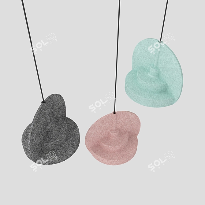 Industrial Felt Pata Lamps 3D model image 2