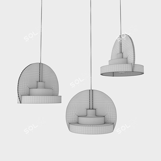 Industrial Felt Pata Lamps 3D model image 3