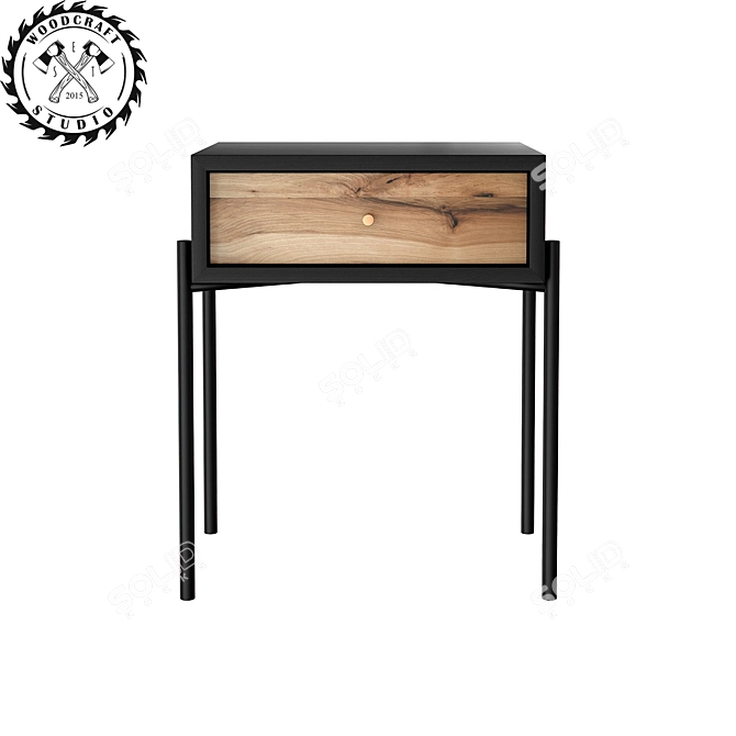 Frank Nightstand - WoodCraftStudio 3D model image 1