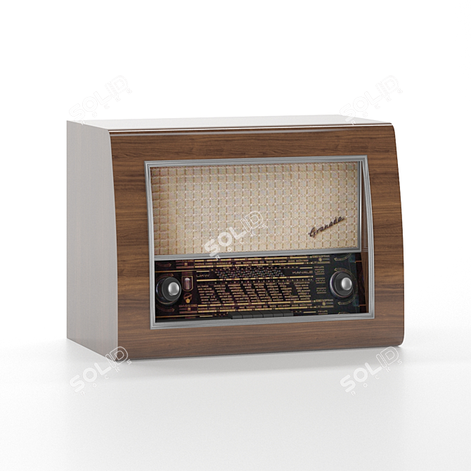 Vintage Grundig 940W Radio 3D model image 1