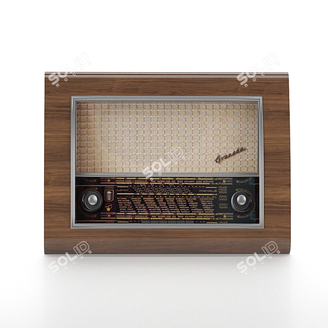 Vintage Grundig 940W Radio 3D model image 2