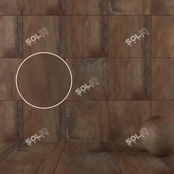 RUST Multi-Texture Wall Tiles 3D model image 1